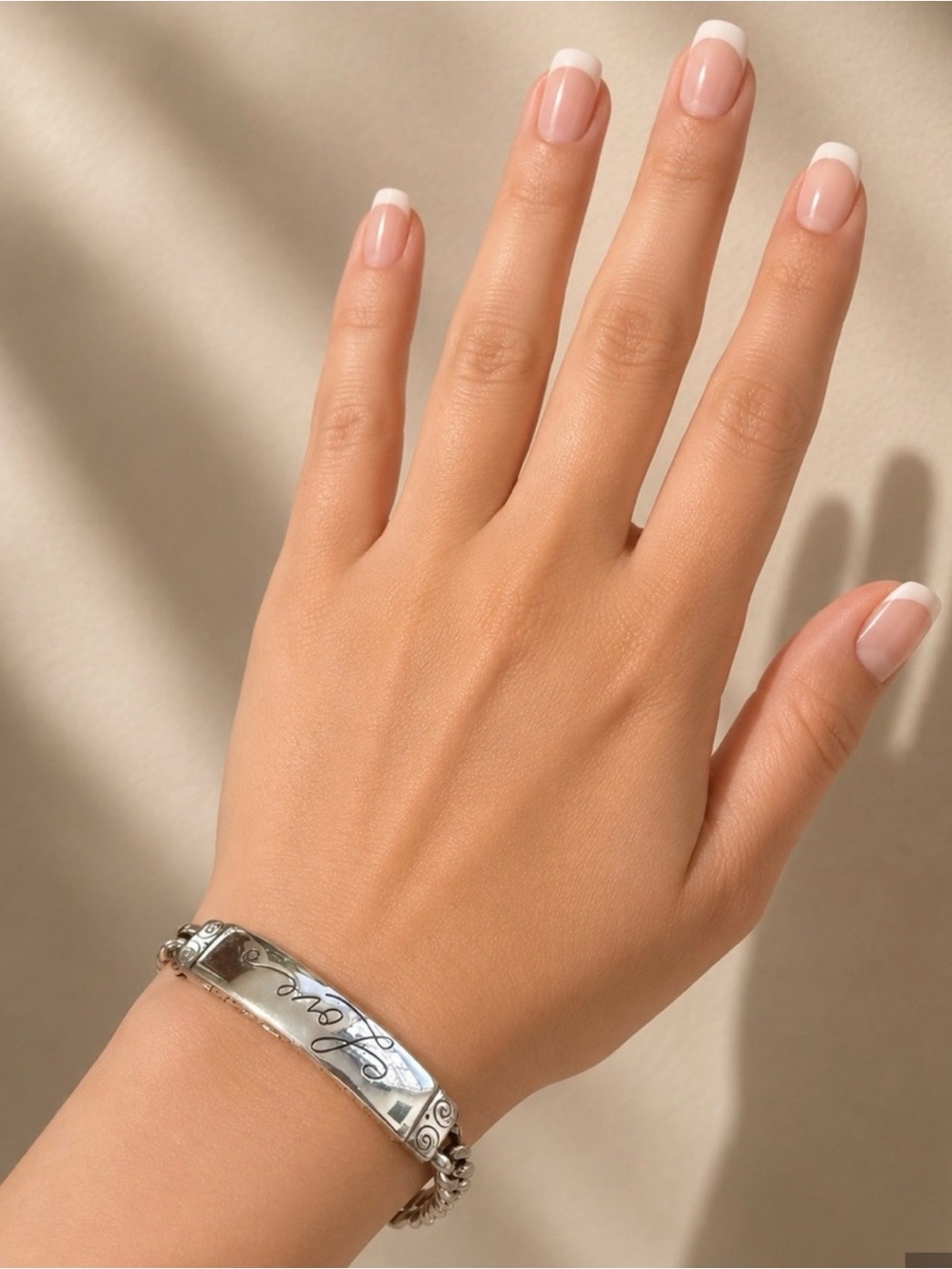 Retired Brighton Silver Plated ID LOVE Bracelet